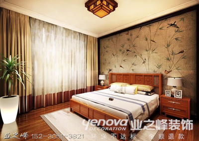 古韵新中~唐山渤海豪庭138平米新中式装修效果图